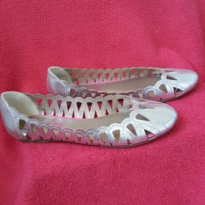 Madeline Girl silver flats